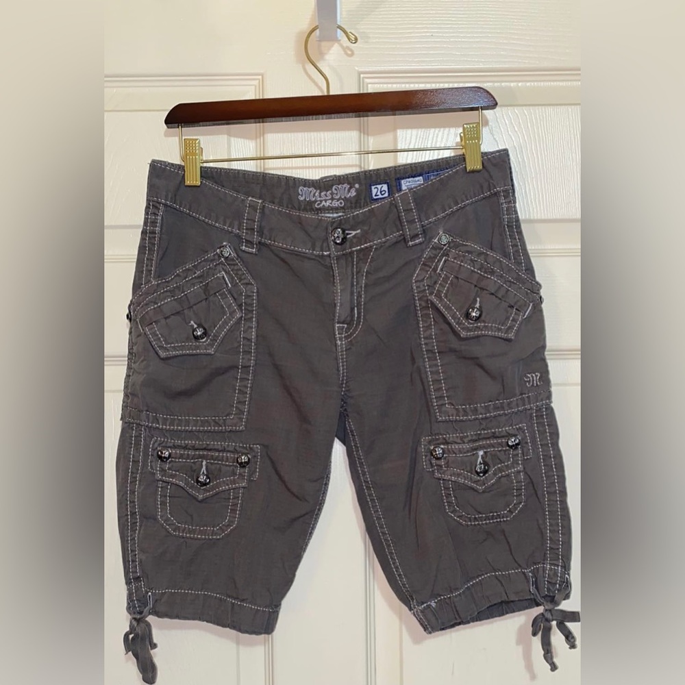 Miss Me Cargo Bermuda Shorts